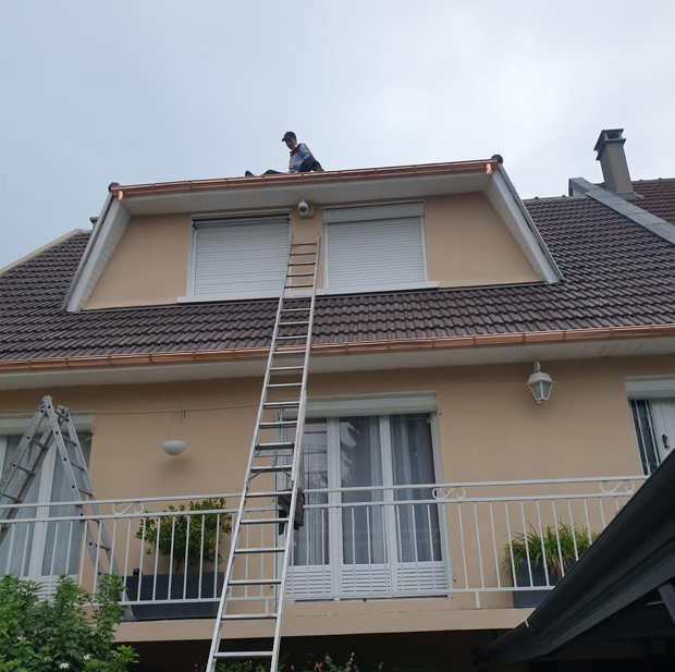 Gouttière cuivre